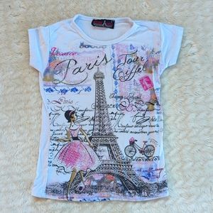 NWOT Parisian Sparkle Eiffel Tower T-shirt